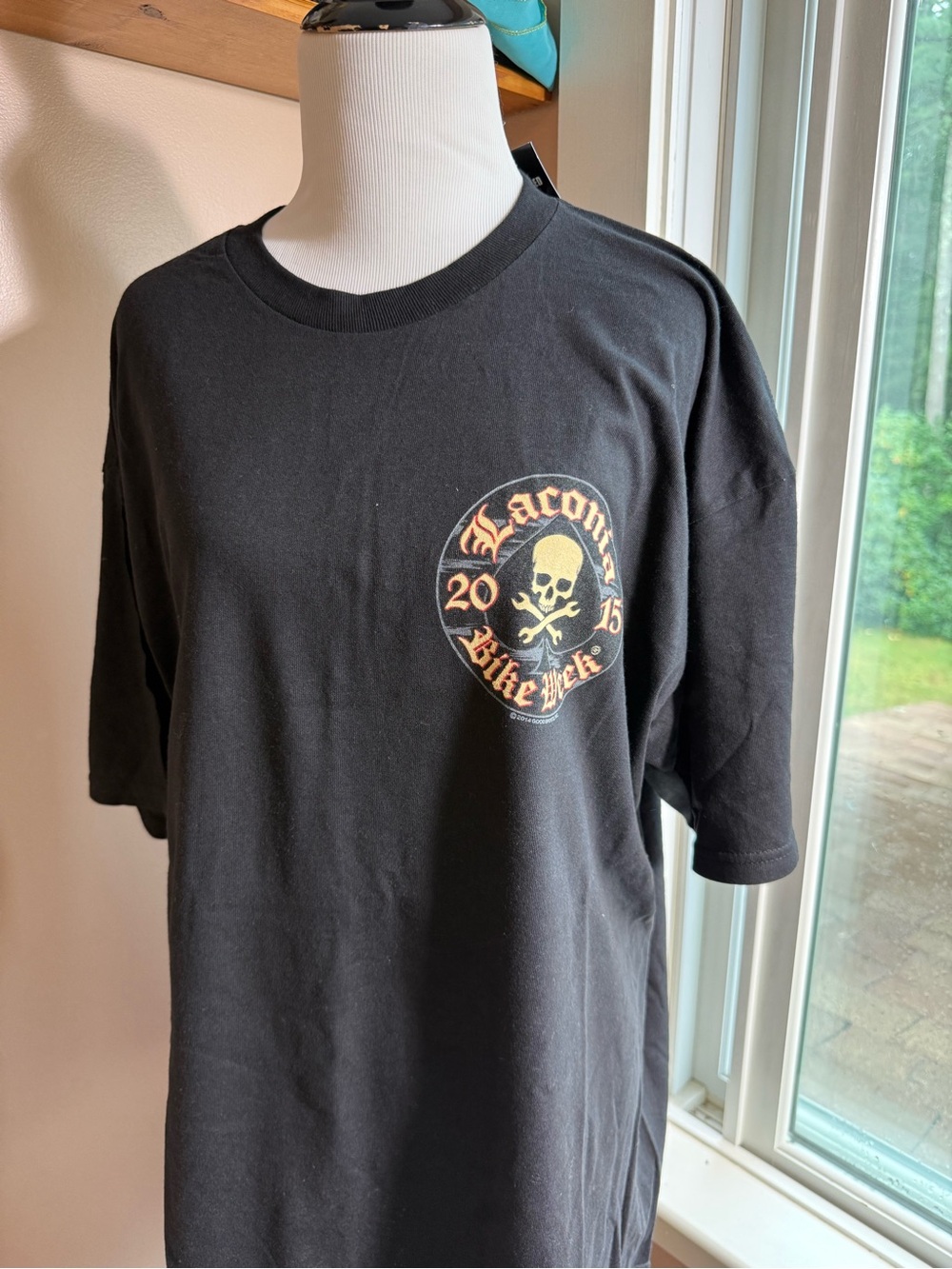 Hot Leathers Laconia Black Skull Graphic Short-Sleeve Men's T-Shirt